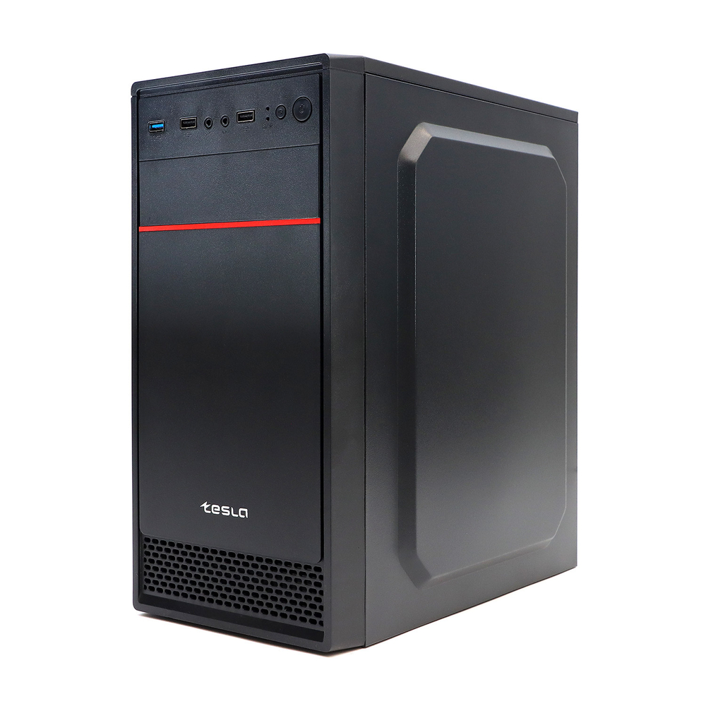 Корпус TESLA 1714U3BM, Без БП, mATX, чёрный, 2xUSB2, 1xUSB3 (TSL-1714U3-BM)