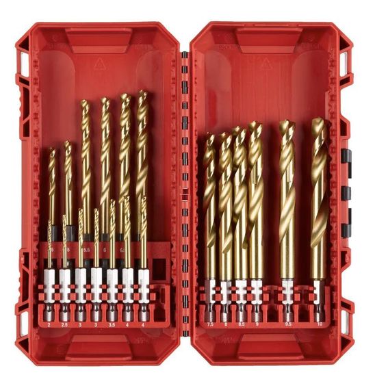 Набор сверл Milwaukee RedHEX HSS-TiN GEN II (2-10 мм) 19шт.