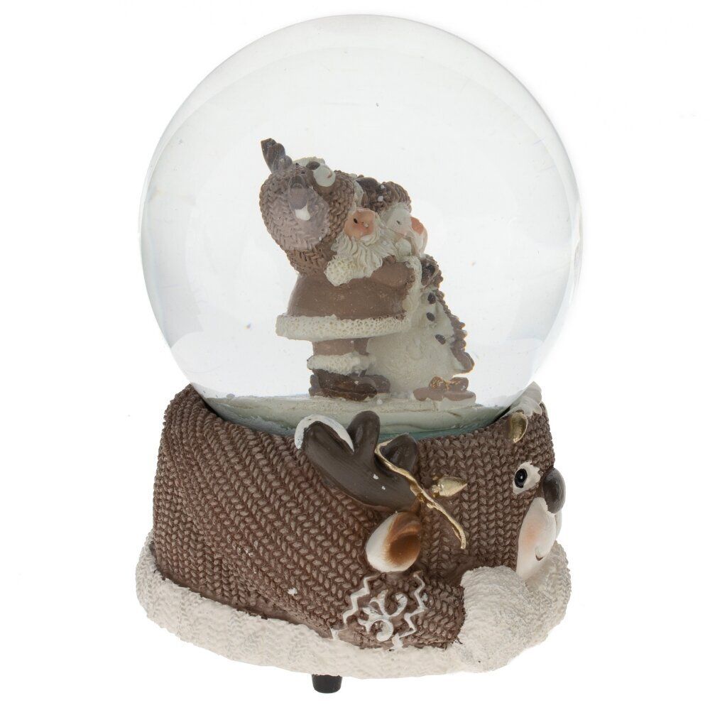 GAEM Фигурка декоративная "Дед Мороз" в стекл шаре (ключ,муз), L10 W10 H14 см