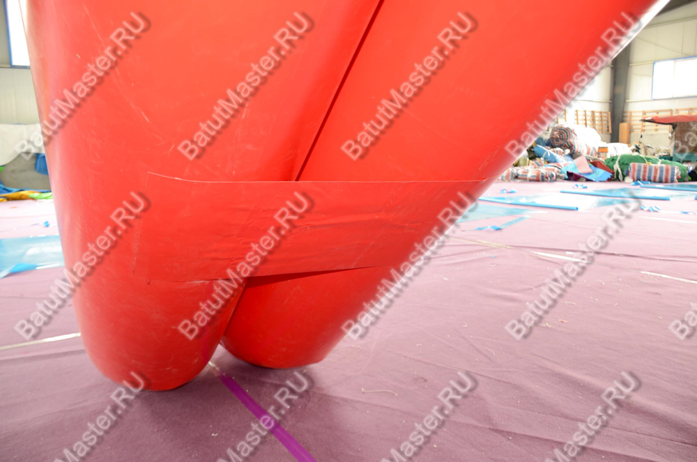 Надувной водный аттракцион «Приключения на скалах» красно-желтый, 3,5*2,5*2 м