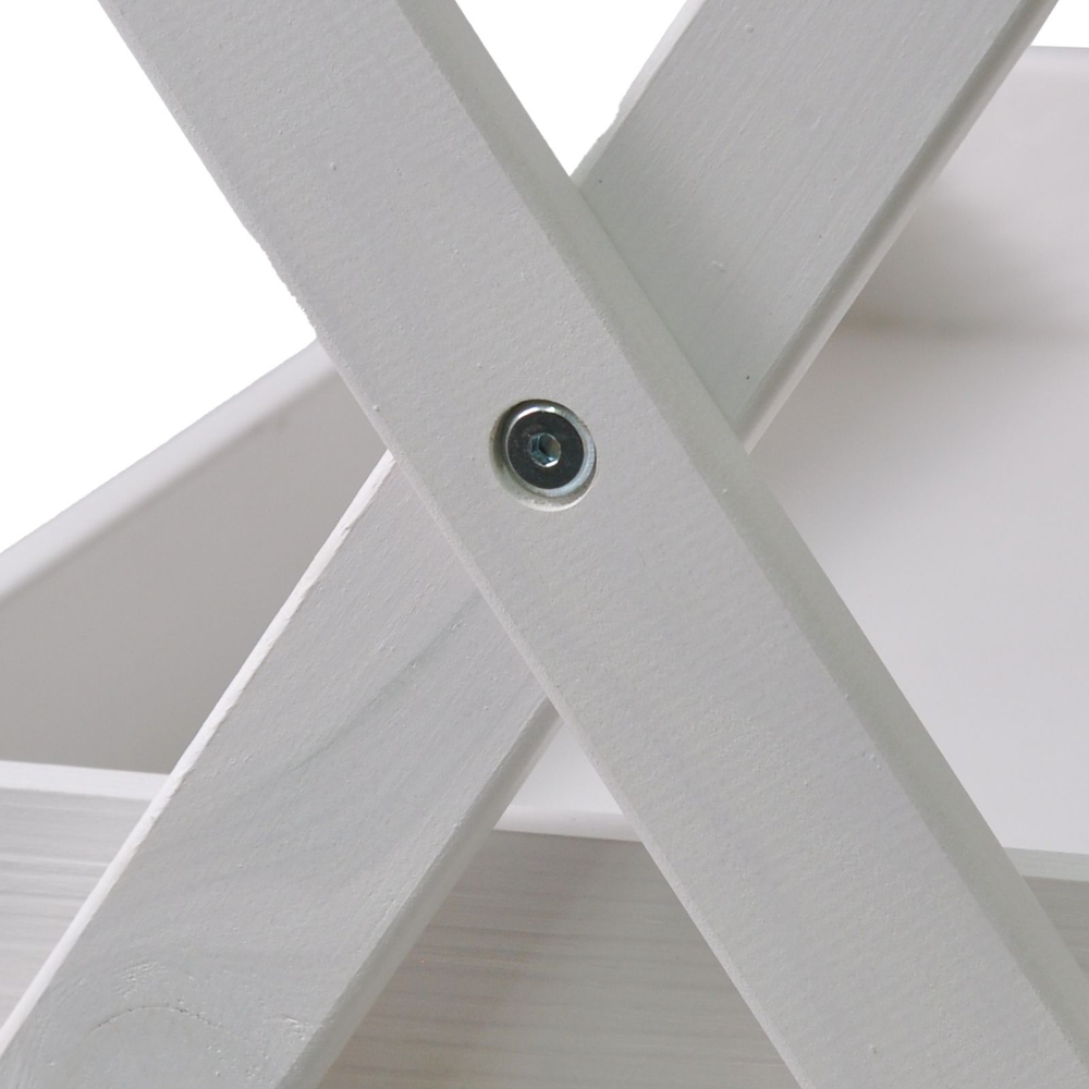 Журнальный столик, 58х48х65, прикроватный, раскладной, стол поднос, для сада и дома, массив сосны, белый, Dipriz