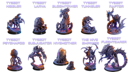 Войны Тайскетов Tysect Wars Миниатюры 32мм (32mm / Без покраса / Tysect Hivemother)