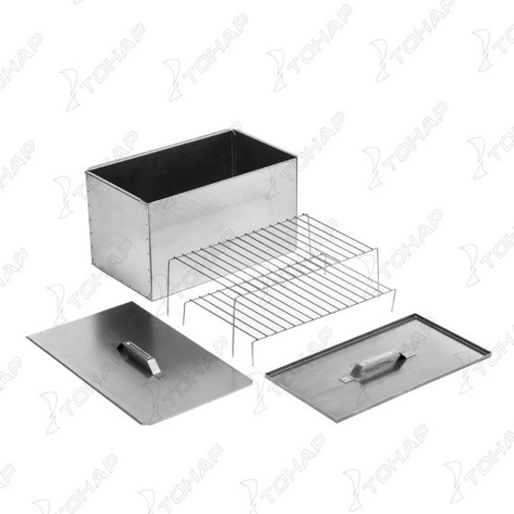 Коптильня двухъярусная Универсал с поддоном для сбора жира 480x280x270 (сталь 1,0 мм)