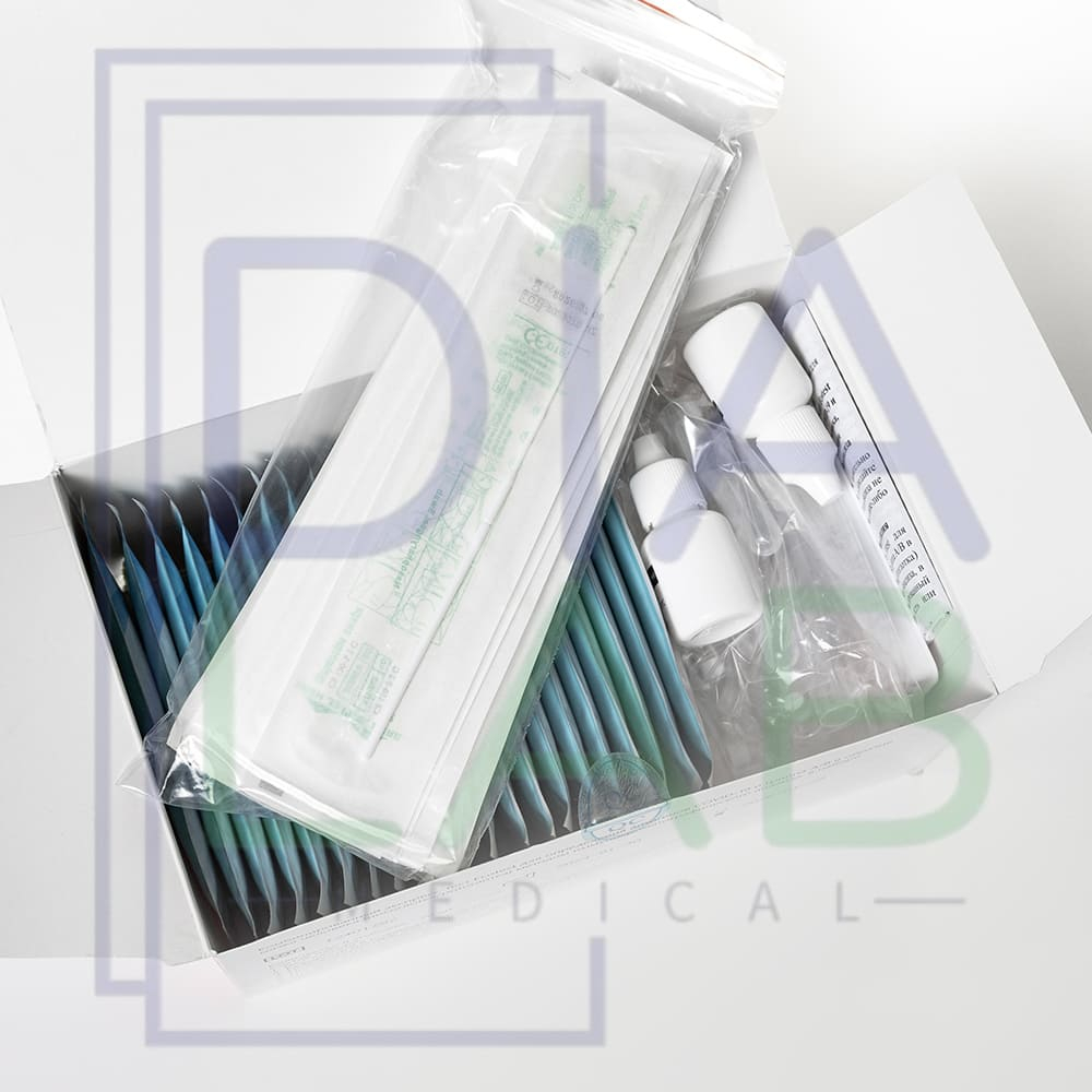 Комбинированный экспресс-тест Ecotest для определения антигенов COVID-19 и гриппа А/В в образце мазка человека