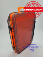 Коробка для воблеров двухсторонняя FisherLand 17300, оранжевая / органайзер рыболовный для балансиров, снастей, блесен, приманки, попперов. Товар уцененный