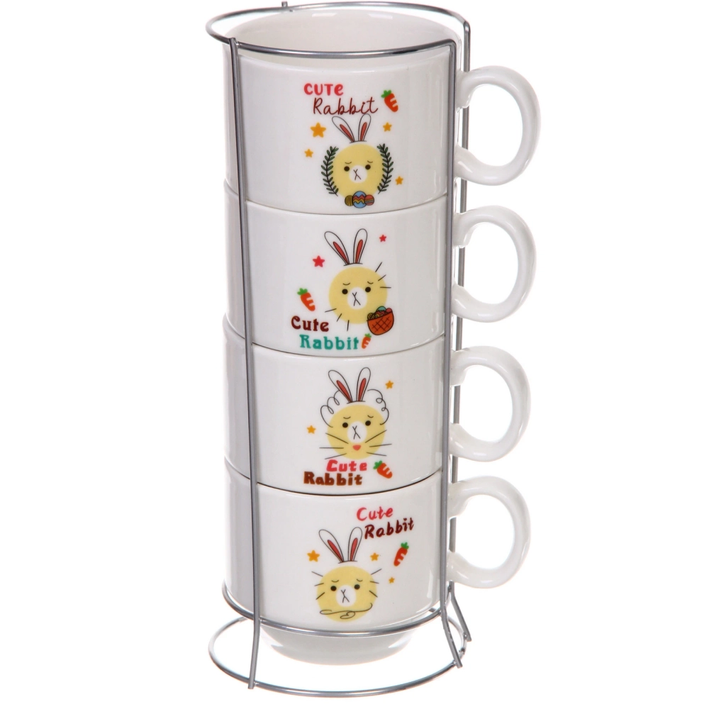 Набор кружек на стойке 200мл «Милый зайка»