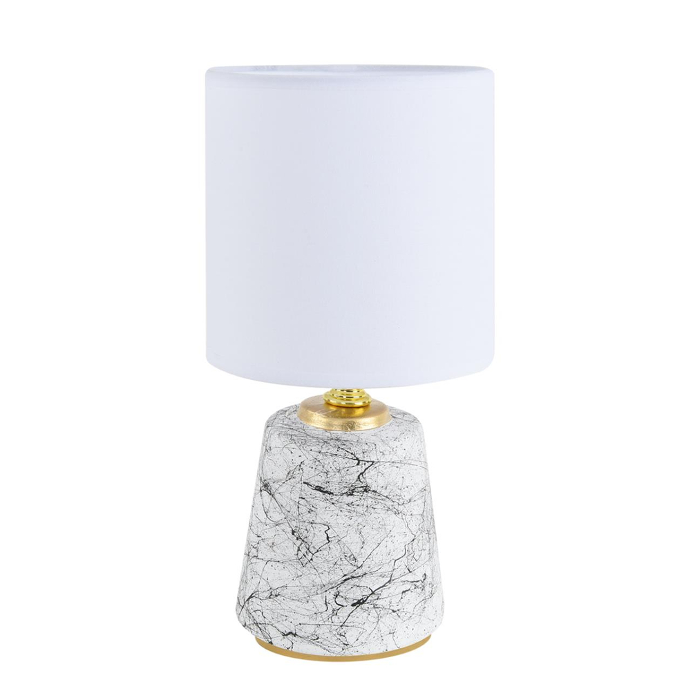 8169/1T COUNTY LN26 503 белый/серый керамика/текстиль Настольная лампа E14 1*40W 220V GIATA