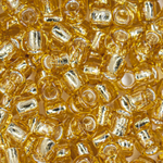 Японский бисер TOHO Round 6/0 (№PF22), с внутренним серебрением, прозрачный