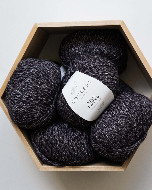 -30% Concept Silk Tweed 5x50g — black