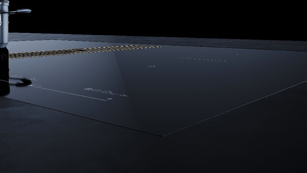 Индукционная варочная панель с вытяжкой Kuppersbusch KMI 8590.0 SR Black Chrome