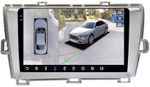 Магнитола для Toyota Prius 30 2009-2015 (правый руль) - FarCar BX9-360-9539F1 монитор 9.5" 2K QLED на Android 13, 6Гб+128Гб, CarPlay, 4G SIM-слот, 4 камеры в комплекте