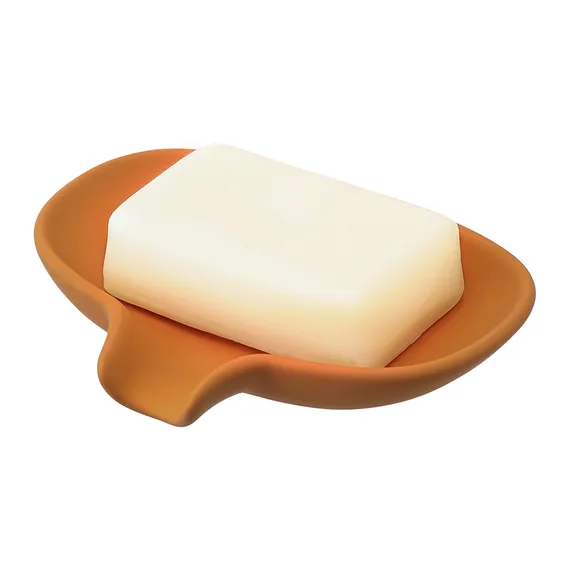 Набор ванных принадлежностей с подставкой flow, терракотовый, 4 пред.