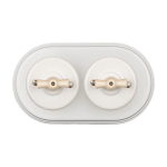 Рамка 2-х постовая, керамика, цвет белый BF2-620-01