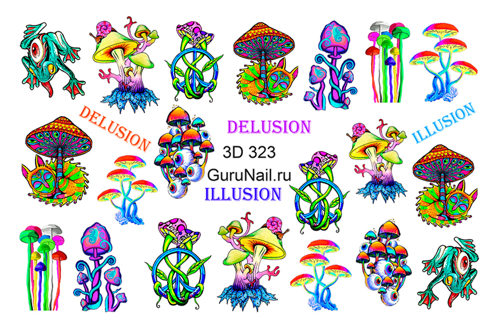 GuruNail 3D Слайдер-дизайн 323