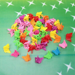 Заколка краб для волос детские в пакете 50шт "Collection Boom - Бабочки", цвет микс (JINRE TRAVEL)