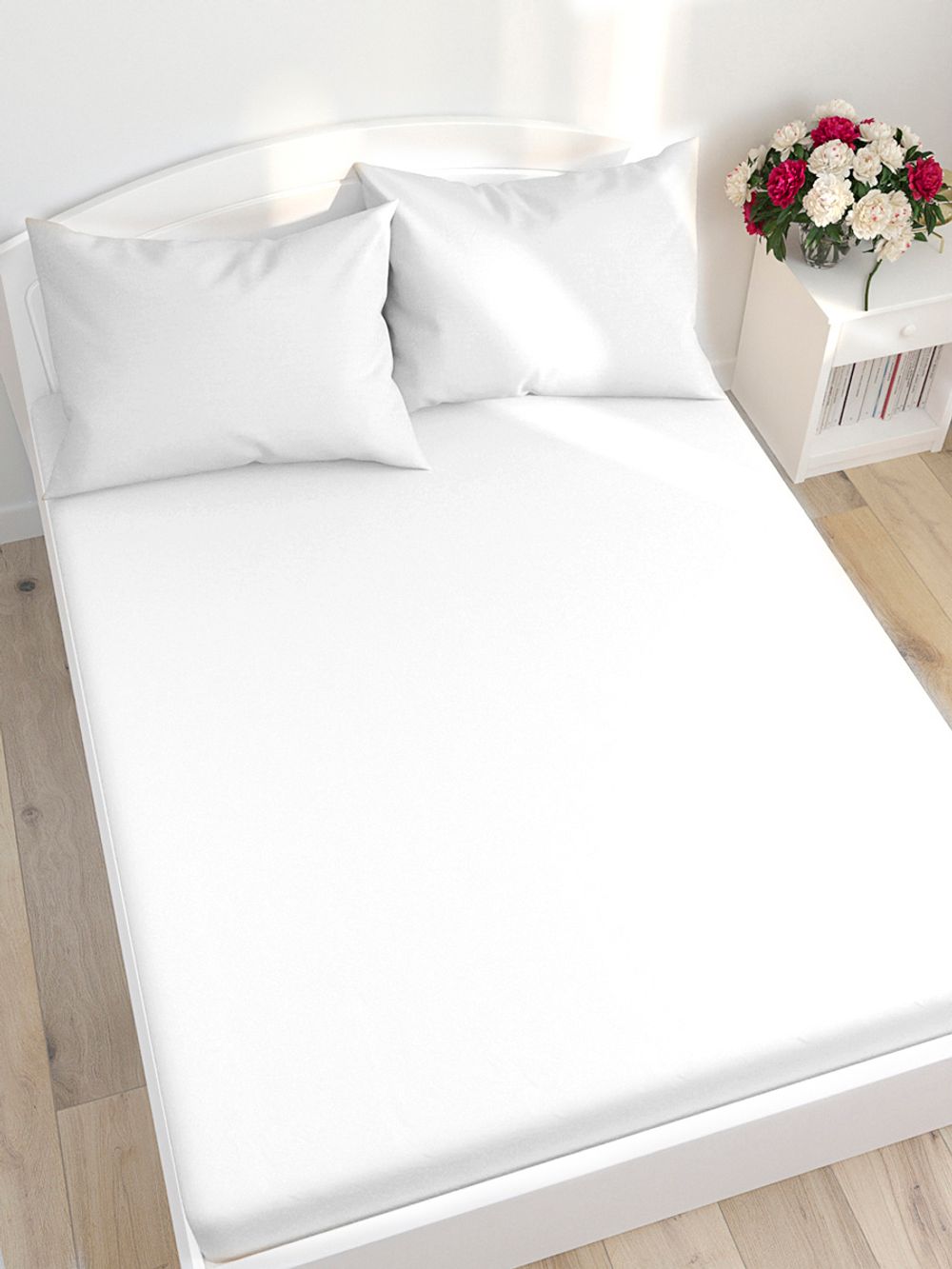 Простынь бязь Сказка "White" 240x215 см