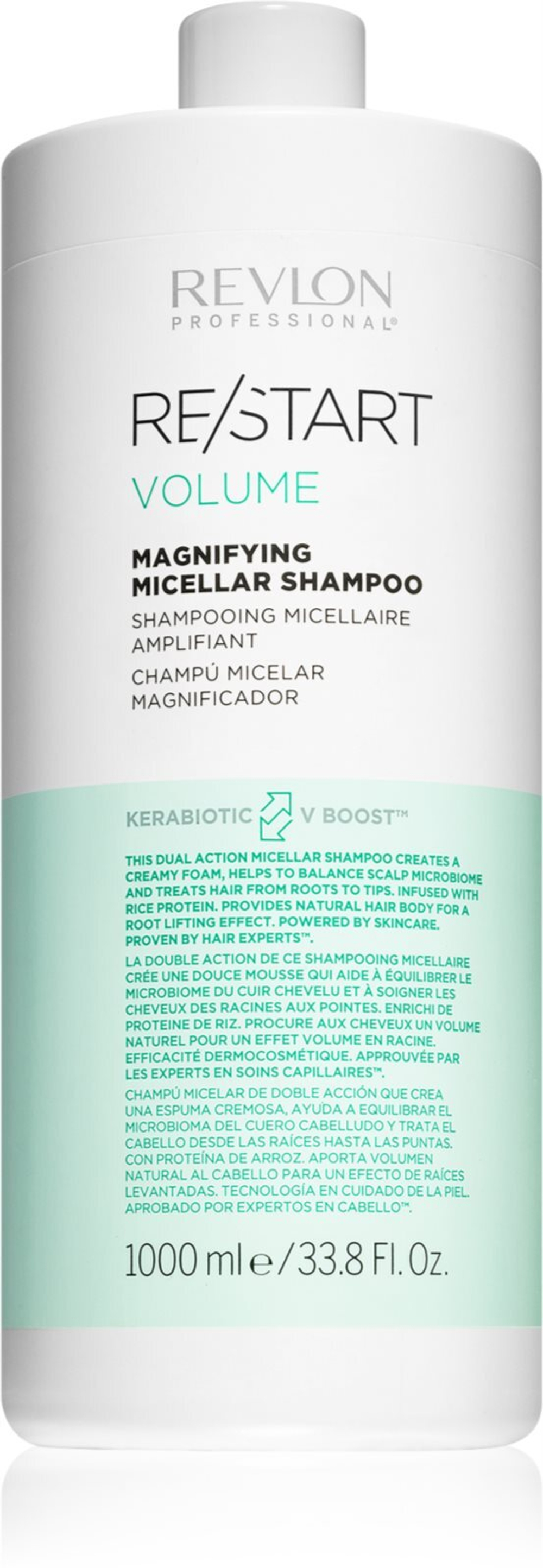 Revlon Professional Re/Start Volume - мицеллярный шампунь для придания объема тонким и нежным волосам /   1000  ml  / GTIN 8432225114385