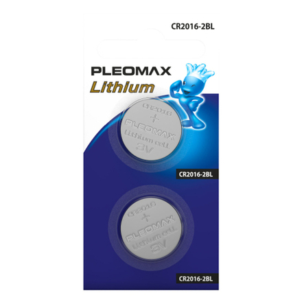 Батарейки Pleomax CR2016-2BL Lithium