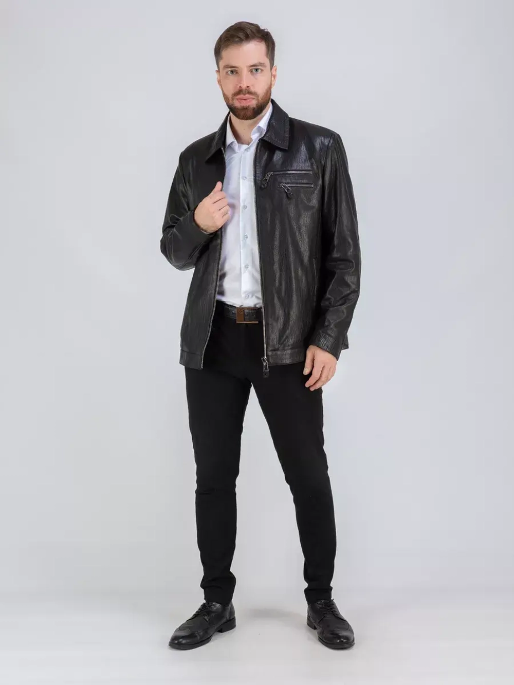 Куртка кожаная демисезонная Турция