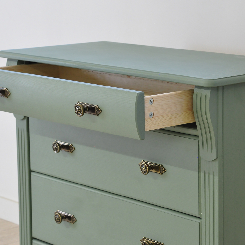 Комод 91х42х85, Susanna, с ящиками для одежды, деревянный, для детской, прихожей, спальни, массив сосны, в викторианском стиле, Dipriz