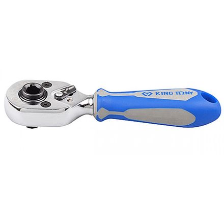 Цена на KING TONY (276A-04G) Трещотка 1/4", 111 мм, 72 зубца, флажковая, для головок и вставок (бит)