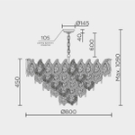 Подвесная люстра Modelux ML.6197.800 GD