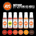 Набор акриловых красок AK Interactive Inferno and Red Creatures Set