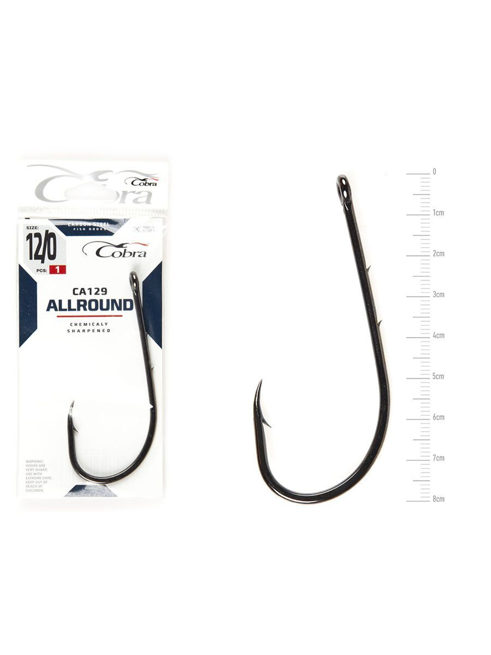 Крючки Cobra Allround BAITHOLDER серии CA129 размер K008/0 (10упк.по 3шт.)