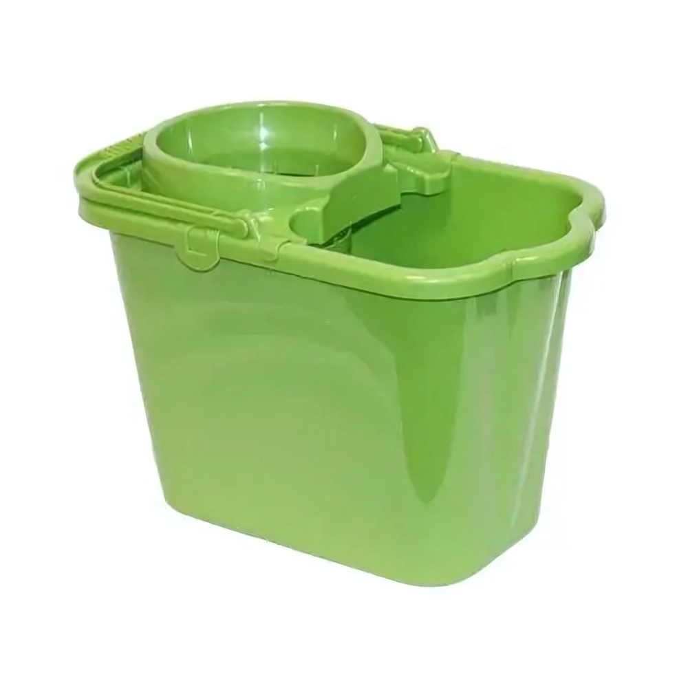 Ведро прямоугольное 9,5л с отжимом ярко-зеленый 0,27,35х0,215м