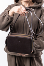 Louis Lefevre Сумка женская натуральная кожа через плечо кросс боди коричневая