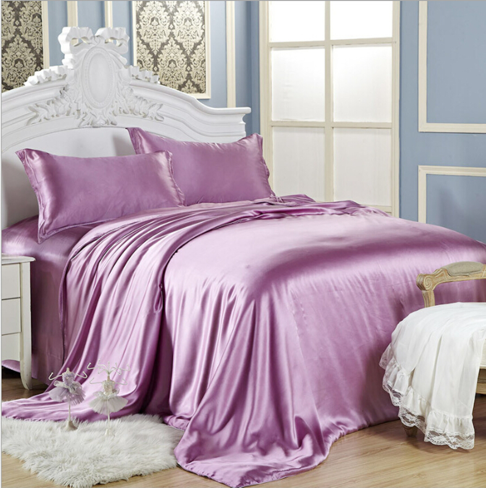 Постельное белье 2 спальное евро макси Luxe Dream Сиреневый