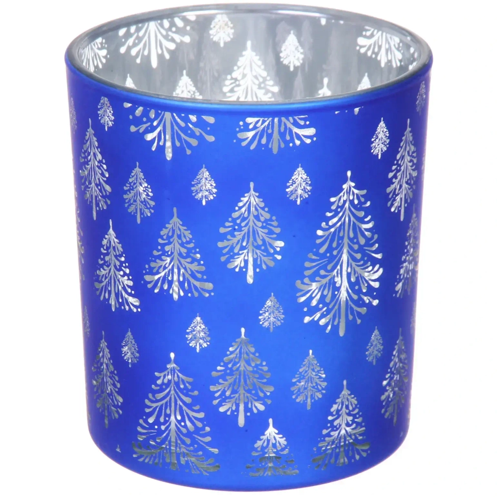 Подсвечник «Сказочная метель» 8,5*10 см, Синий