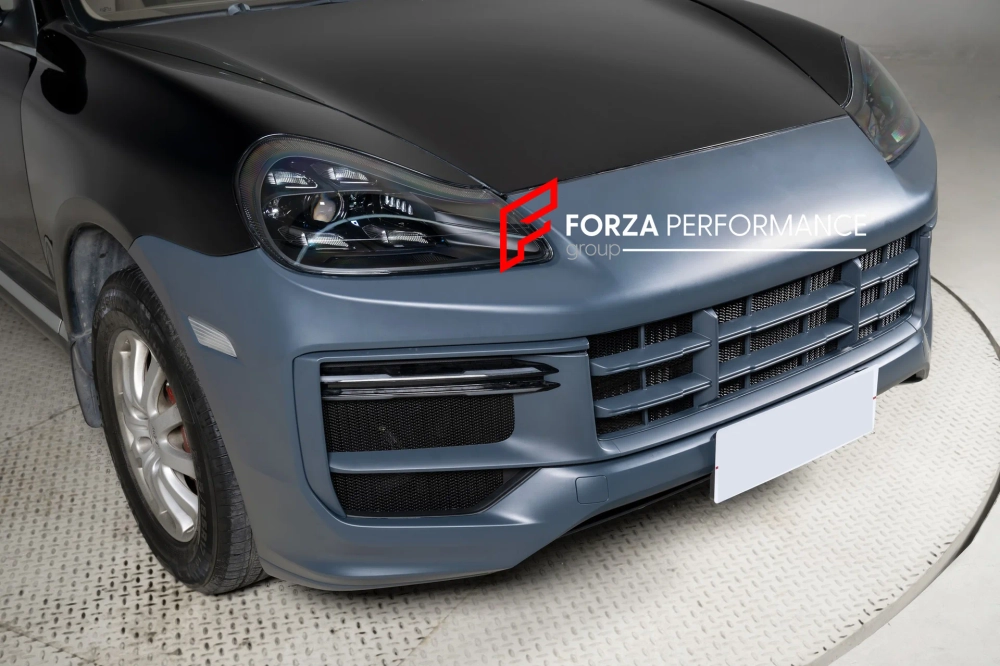 Комплект переделки переднего бампера и фар в стиле Cayenne GTS SD E3 9YA / 9Y0.2 рестайлинг 2024+ для PORSCHE CAYENNE E1 9PA 957 рестайлинг 2007–2010