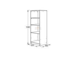 Секция с полками "Александра 23" (анкор темный/сандал белый)