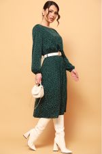 Платье с поясом в мелкий горошек DStrend (Акция)