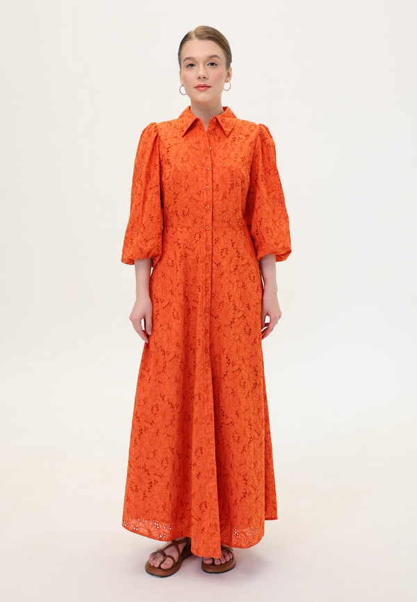 Платье миди из шитья