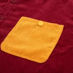 Рубашка YMKASHIX Velvet Button Det Бордовый-Горчичная