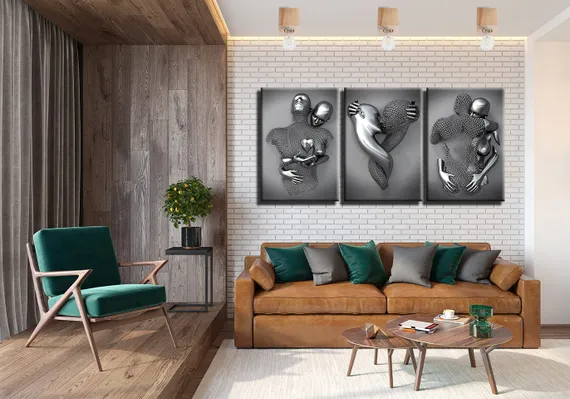 Модульная картина "Металлическая любовь"