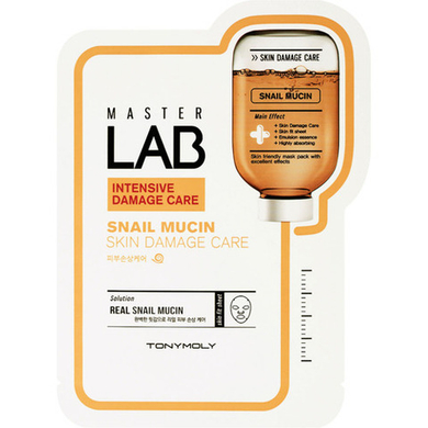 Tony Moly Маска тканевая для лица с улиточным муцином - Master lab snail mucin mask, 19мл