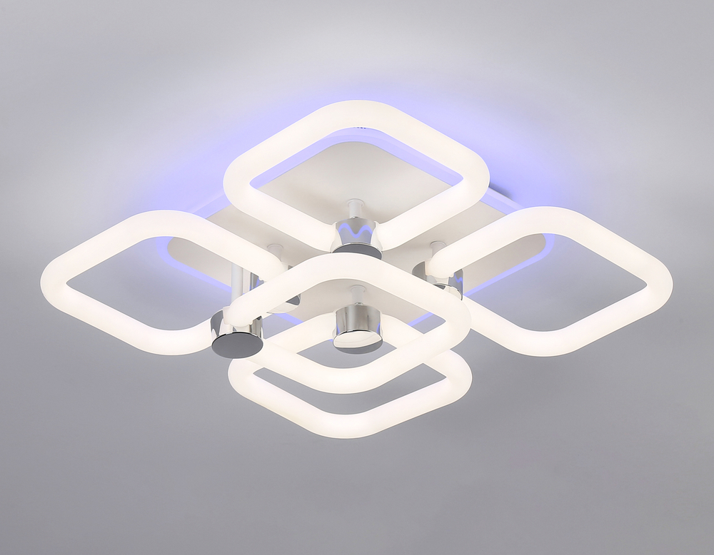 Светильник светодиодный потолочный FA3861/4+1 WH белый 70W 3000K-6400K+RGB 400*400*115 (ПДУ РАДИО 2.4G)