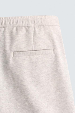ZARA ШОРТЫ REGULAR FIT COMFORT, ЭКРЮ МЕЛАНЖ