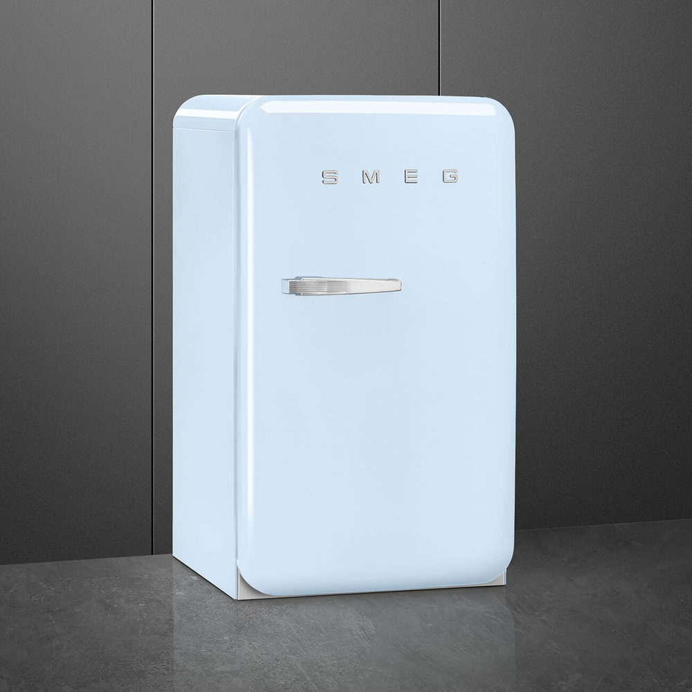 SMEG FAB10RPB5 Отдельностоящий однодверный холодильник, стиль 50-х годов, 54,5 см, пастельный голубой, петли справа