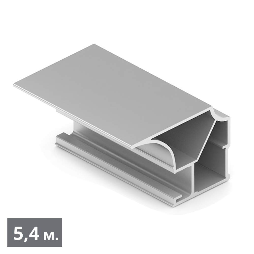 Вертикальный профиль Flat (2470мм) хром матовый