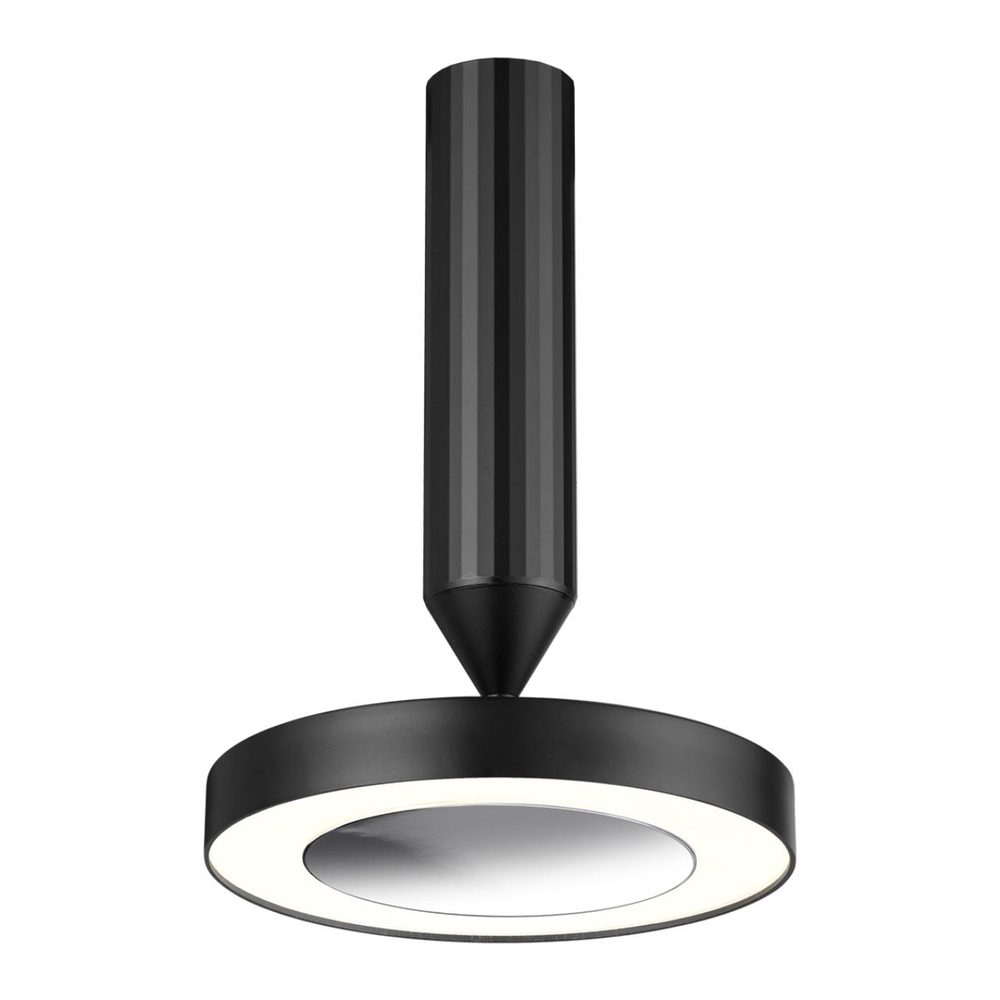 359279 OVER NT23 326 черный Светильник накладной светодиодный IP20 LED 18W 85-265V 1350Лм 3000К MIRROR