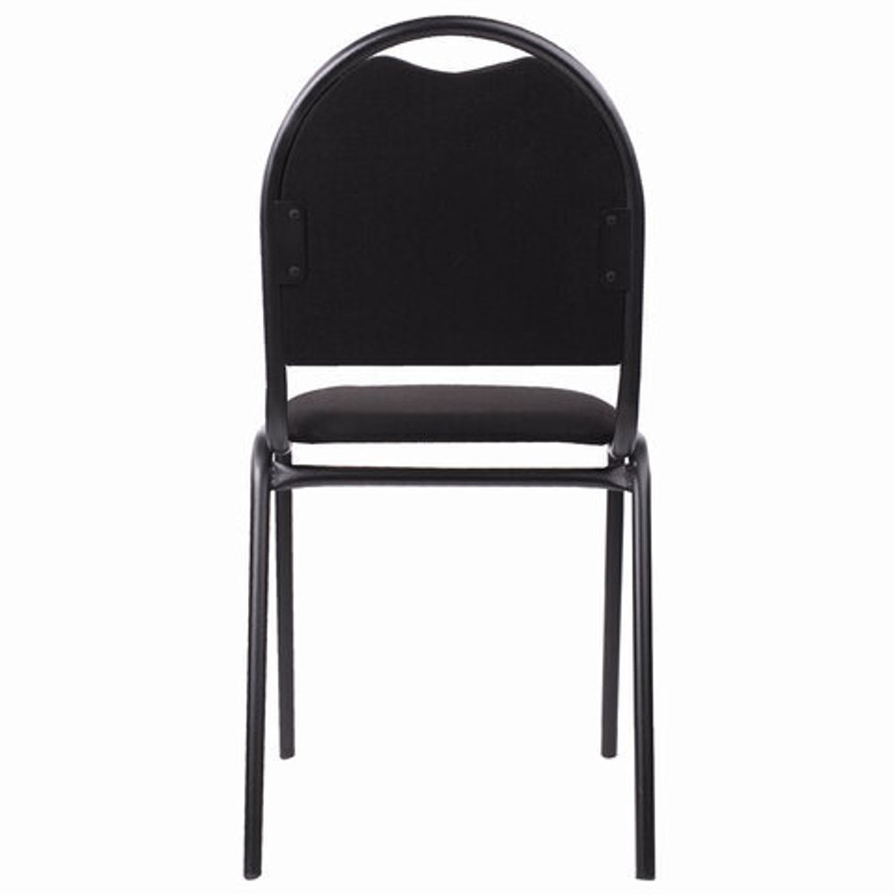 Стул COMFUR РС00Л, офисный, прочный черный каркас, текстиль, чёрный цвет