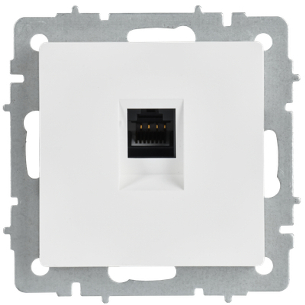 BRITE Розетка компьютерная RJ45 кат.5E РК10-БрАБ арктический белый IEK
