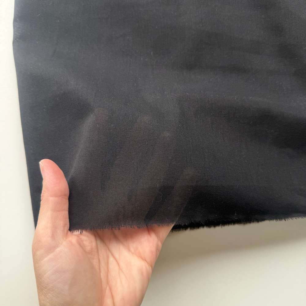 Батист подкладочный Черный (плотность 90 гр/м2)