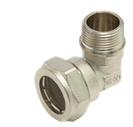 НИКЕЛЬ Уголок для гоф. трубы 20х3/4 нар. VER-PRO (100/5шт)