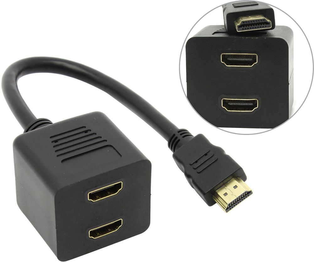 Espada &lt;EHDMIM2xHDMIF25&gt; кабель-адаптер HDMI  19M  -&gt; 2xHDMI 19F