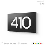 Номер на дверь 410, табличка на дверь для офиса, квартиры, кабинета, аудитории, склада, черная 120х70 мм, Айдентика Технолоджи